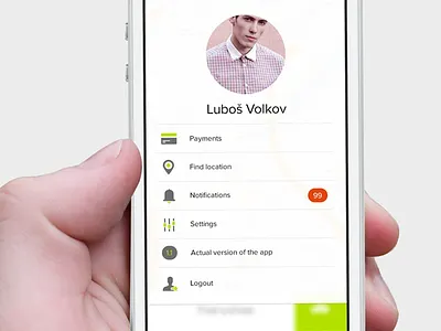 Swipe Menu (wip) app blur fresh icons ios iphone menu photo simple