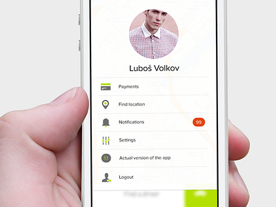 Swipe Menu (wip) app blur fresh icons ios iphone menu photo simple