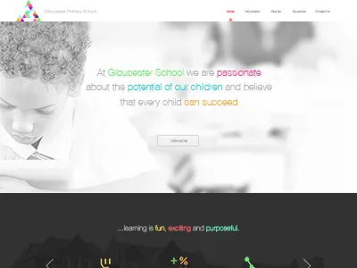 Landing Page education flat homepage landing page responsive ui web design website