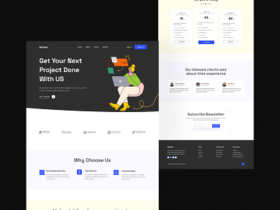 SAAS-Product Landing Page Design by RaKib 🔥 on Dribbble