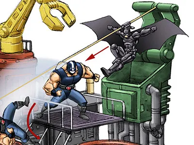 Dark Knight Rises Playset II action batman bros. comics dc figures mattel movie playset waner