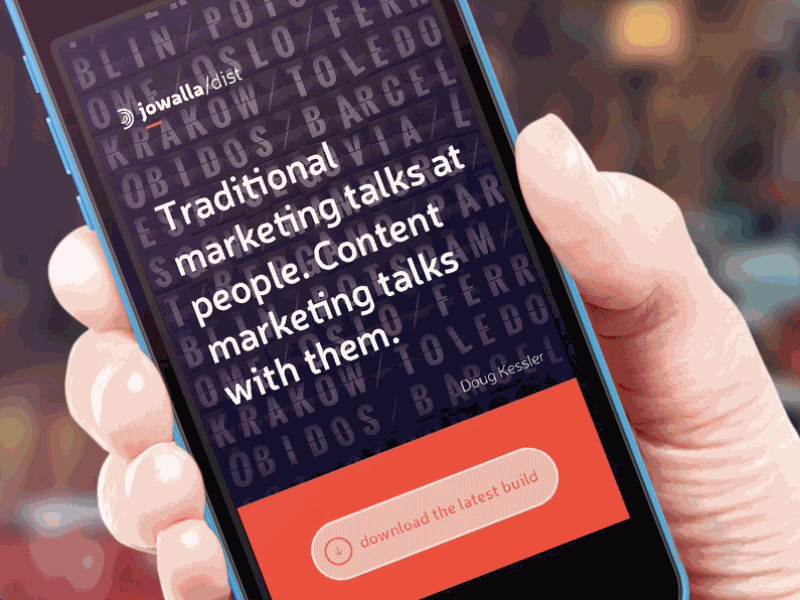 Jowalla Enterprise ae animation css flat ios iphone jowalla ui ux web