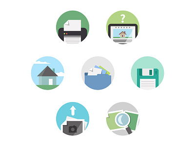 Flat UI Icon Pack design flat icon illustration print set simple