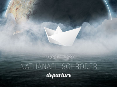 Album Cover Art boat clouds paper planet ripple space water