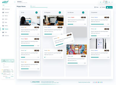 KANBAN BOARD craxinno craxinnotechnologies design figma design graphic design jira board kanban board software development task card task management technologies ui