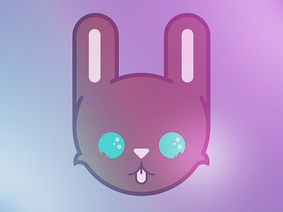 Funny Bunny animal bunny cartoon flat funny illustration lights rabbit toon