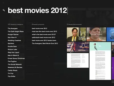 Medium.com Search concept helvetica lists medium overlay search thumbnails typography