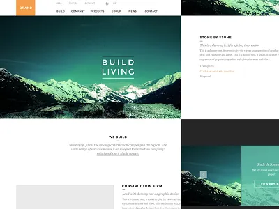 Landing Page Building Company button footer header raptus slider typo
