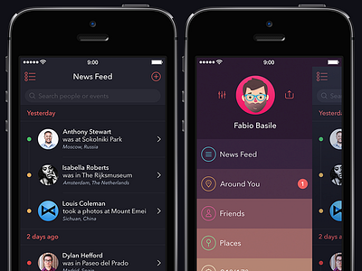GEO Project [All Screens] app geo ios7 ipad iphone location ui