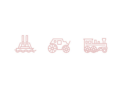 Old School Travel icons illustration ios ui
