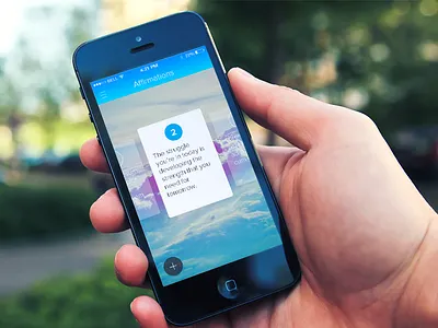 Affirmations screen goals ios ios7 iphone iphoneapp photoshop success ui user interface