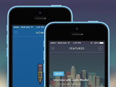 Feedly Redesign animations app design feedly flat ios iphone minimalistic rss tech ui ux