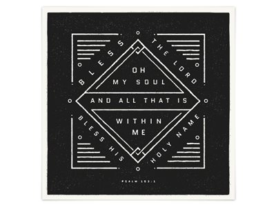Psalm 103:2 bible poster psalm screen print verse