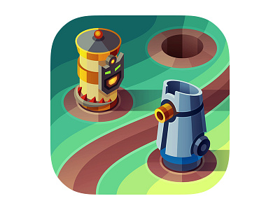 Defenders iOS icon cannon defenders defense dragon flat game icon ios ios7 launcher nival tower