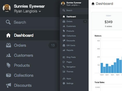 Example of New Shopify Layout