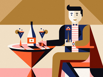 The Law of Attraction azambuja drink handsome health illustration magazine man martin vector