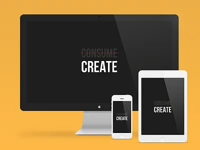 "Create" wallpaper black clean create desktop ipad iphone minimal minimalism retina wallpaper white