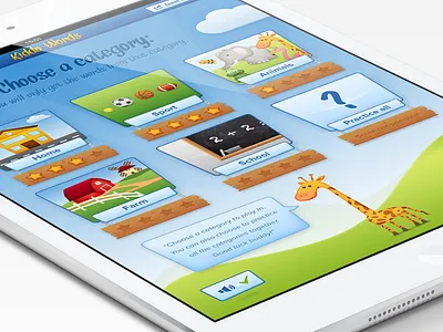 Kiddo Words - Educative game for kids children game giraffe illustration ios ipad kids