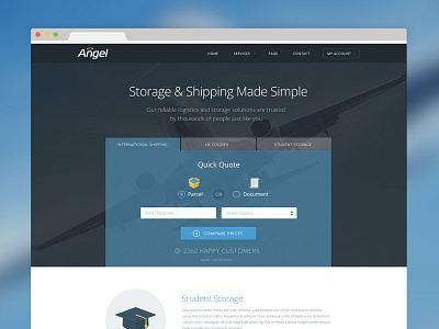 Storage & Logistics Business Website app button flat form icons ui ux web web app web design website
