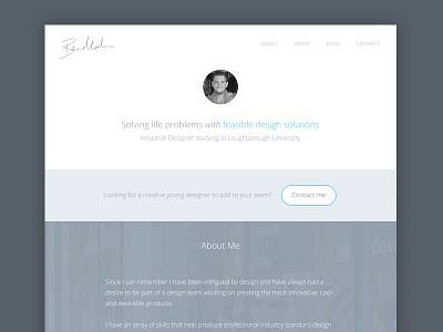 Ben Mahon Personal Site contact icons mac personal portfolio site ui web