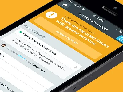 NYC Building Status App alerts app flat ios 7 mobile notifications nyc reports