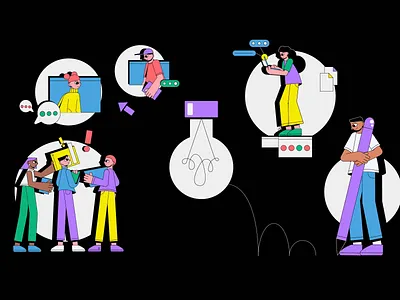 Turn the light 2d animation animation bulb cartooning catching character animation graphic design light motiong graphics notebook obviously sketchy working zapier