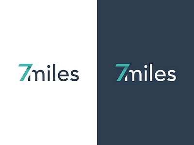 7miles blue flat green illustrator logo