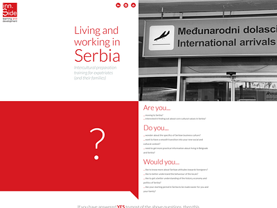 Living and working in Serbia black white responsive serbia website website design