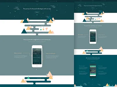 Journey / Homepage app clean flat grey homepage illo iphone journey minimal white
