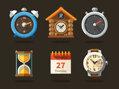 Time alarm arrow clock cuckoo flat future house icon sand sun time