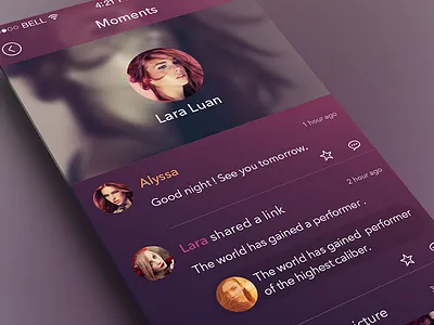 Vichat Ui - iphone version app flat ios7 jessse moments social vichat