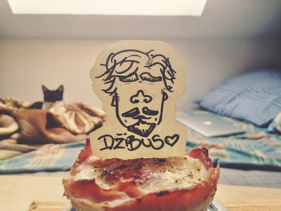 Jebus bro food illustration paper sketch