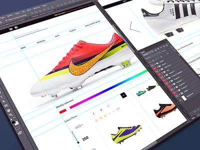 Free E-commerce Themes adidas e commerce free freebies nike product psd soccer store theme wp