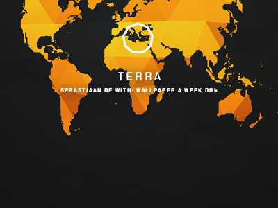 WPAW 4: Terra angular dark globe polygonal wallpaperaweek wpaw