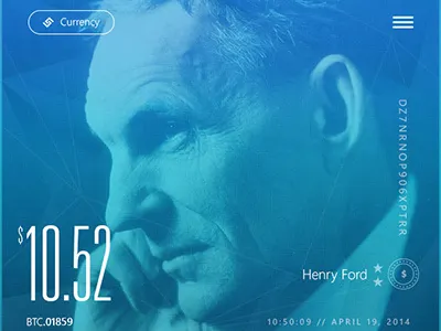 Money Transfer App app bitcoin currency dollar ford gradient henry ford iphone money polygon typography ui