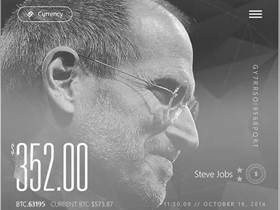 Transfer Money App app apple bitcoin currency dollar gradient iphone money polygon steve jobs typography ui