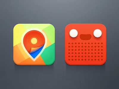 Map & Radio china color flip leon leonwu location map radio theme voice