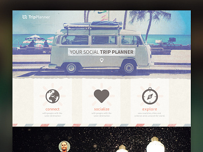 Trip Planner (WIP) grunge retro textures trip ui vintage webdesign
