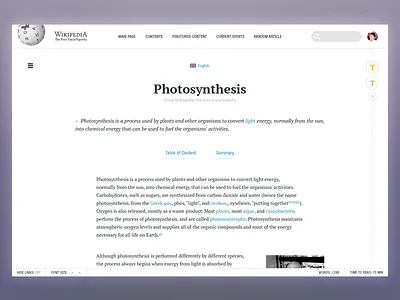 Wikipedia - Article view clean concept redesign typo typography web wikipedia
