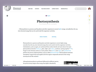 Wikipedia - Article view clean concept redesign typo typography web wikipedia