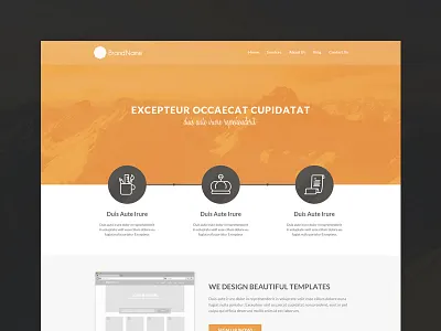 Free PSD & HTML5 Website Template css template design flat template free psd template free web template html template html5 psd template tutorial web web design