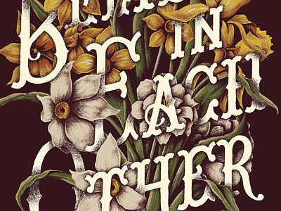 Believe In Each Other hand lettering illustration sevenly texture typography