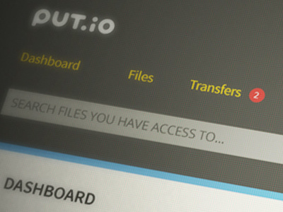 Put.io Concept concept flat put.io redesign ui