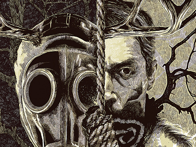 True Detective hbo illustration poster screen print true detective tv