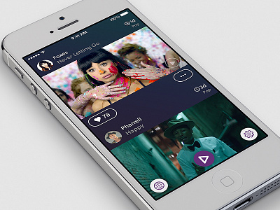Video Feed app clean feed flat icons minimal play simple ui ux video