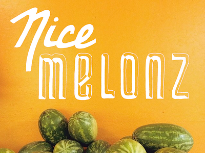 Nice Melonz hand lettering illustration lettering