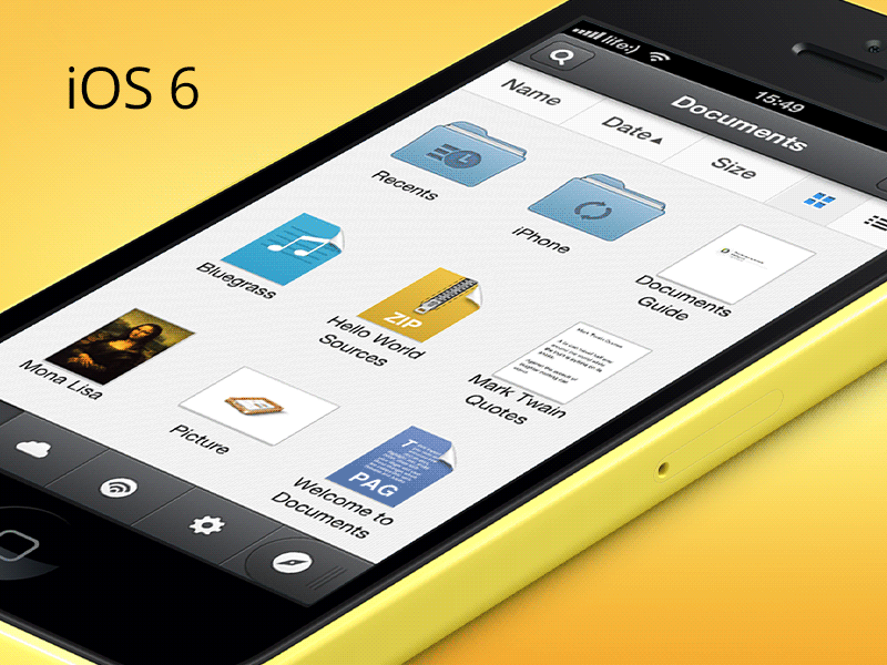 Documents 5 iOS6/iOS7 documents ios6 ios7 iphone readdle redesign ui