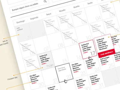 Case Billboard Calendar billboard ca case music project responsive site