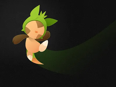 Chespinnnnn! long pokemon shadow vector