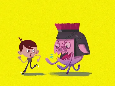 Pudgy Pig illustration pig power pudgy rangers